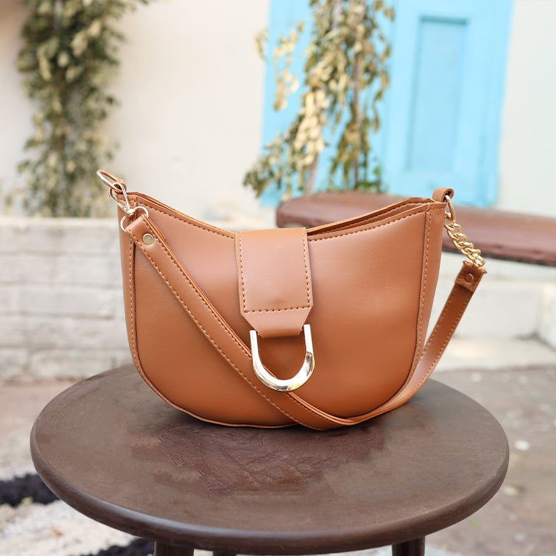 Elegant Shoulder Bag -Mustered
