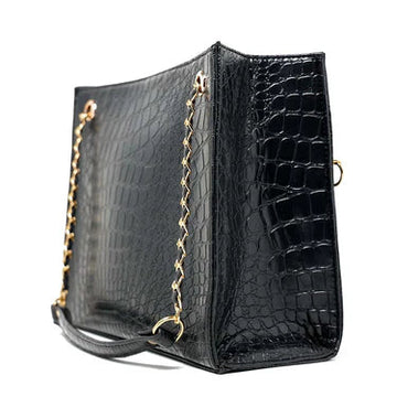 Croco Chain | Shoulder | Black