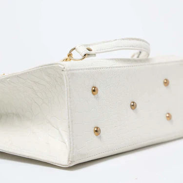 Croco Chain | Shoulder | White