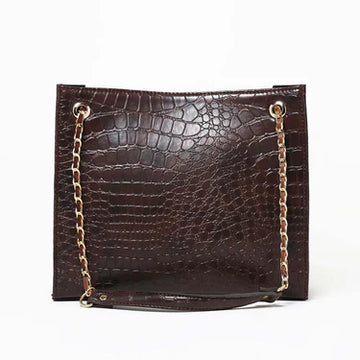Croco Chain | Shoulder | Mehroon