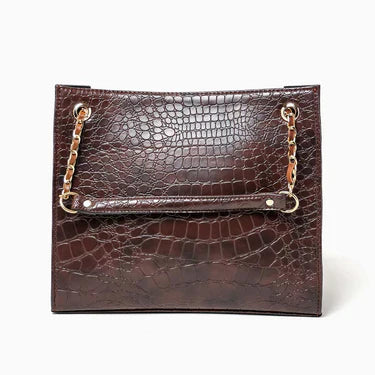 Croco Chain | Shoulder | Mehroon