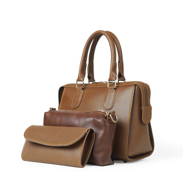 Civic Bag Set of 3 Brown